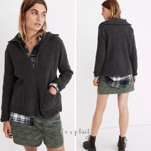 Madewell Glenbrook Half-Zip Pullover Sweater,‎ NEW, women's size S